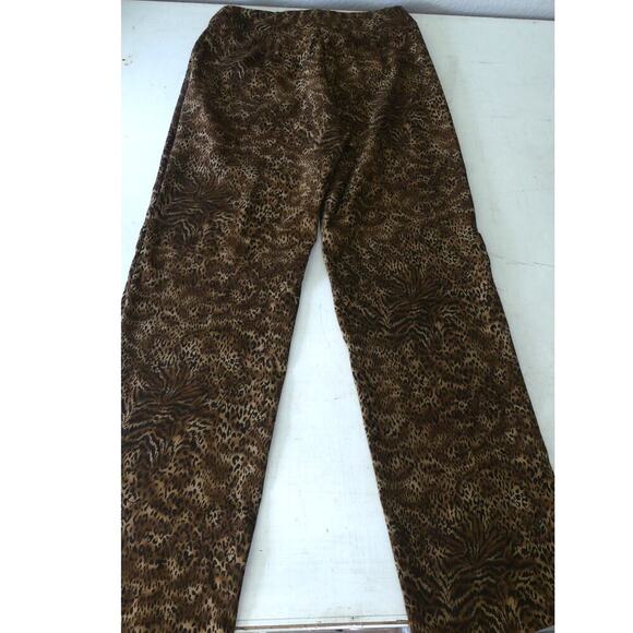 Norton McNaughton Leopard Pants Size 4P Petite Animal Print Stretch - Picture 7 of 8